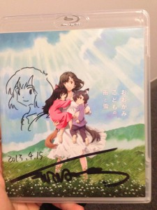 signed copy of wolf children Blu-Ray
